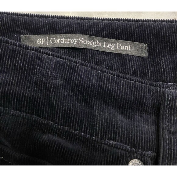 Talbots Petites Womens 6P Dark Blue Straight Leg Corduroys NWOT - Picture 3 of 8
